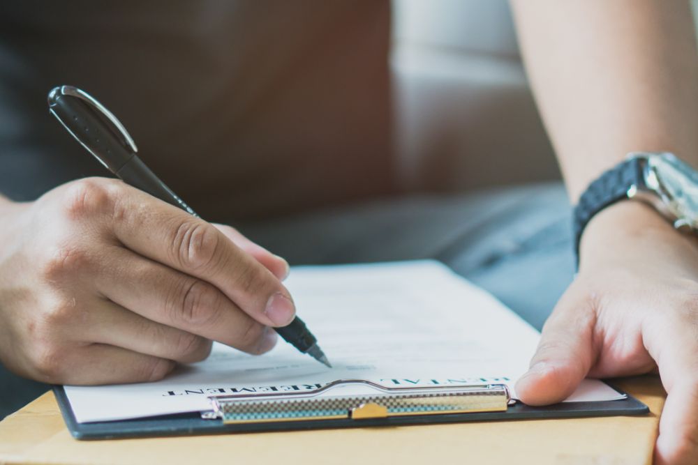 申込書記入 申し込み